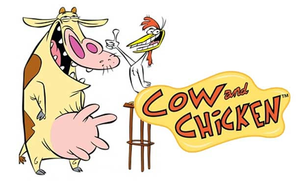 Cow and Chicken Cartoon