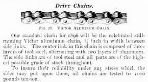 1896 Victor bicycle chain