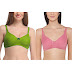Clovia Women's Cotton Non-Padded Wirefree Bra with Demi Cups - Green +
Women's Cotton Rich Non-Padded Non-Wired Bra with Double Layered Cups