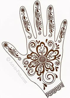 Henna hand designs Art Lesson with ideas for designs.