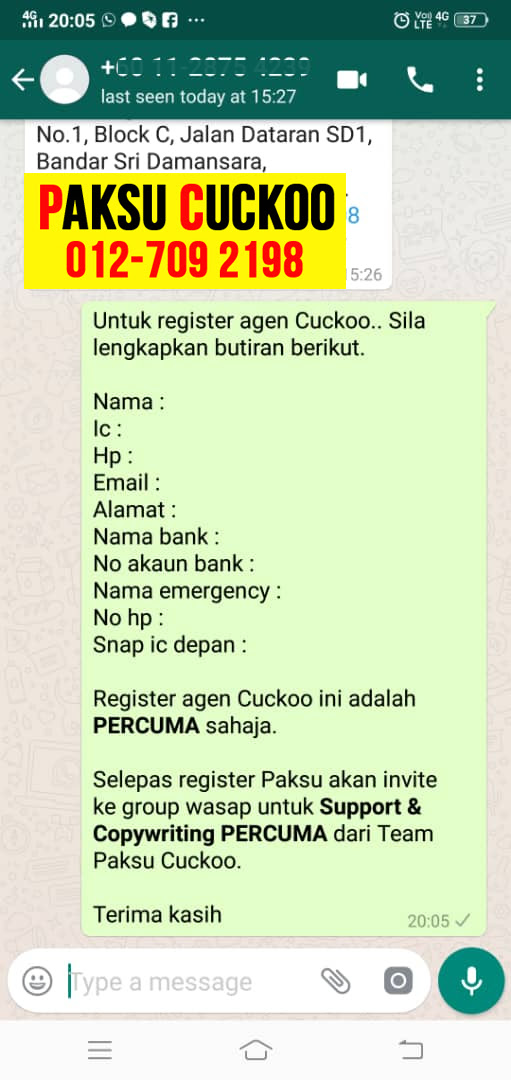 registration cara register dan daftar jadi agen cuckoo sarawak jadi ejen cuckoo jadi agent cuckoo di negeri sarawak