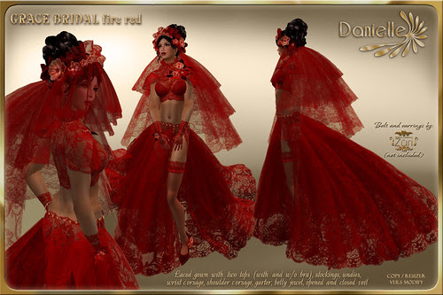 DANIELLE Grace Bridal Fire Red