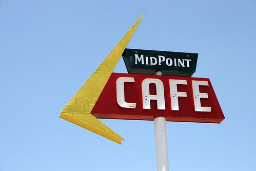 midpoint café neon sign