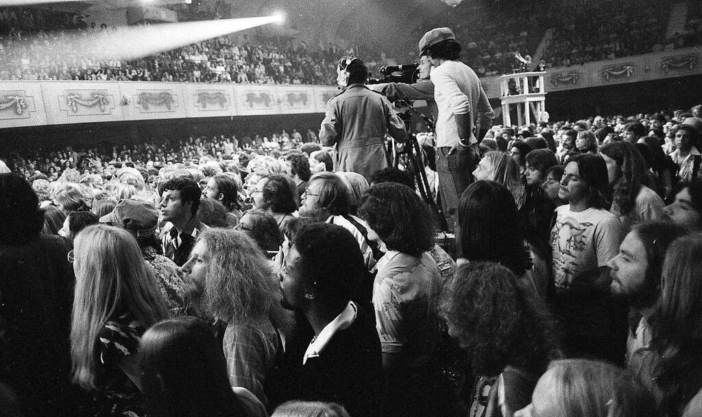 Members of Martin Scorsese’s film crew at the Last Waltz show. Photo: Gary Fong, The Chronicle