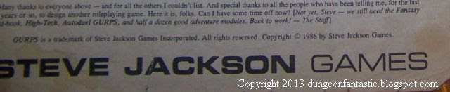 GURPS 1st edition closeup