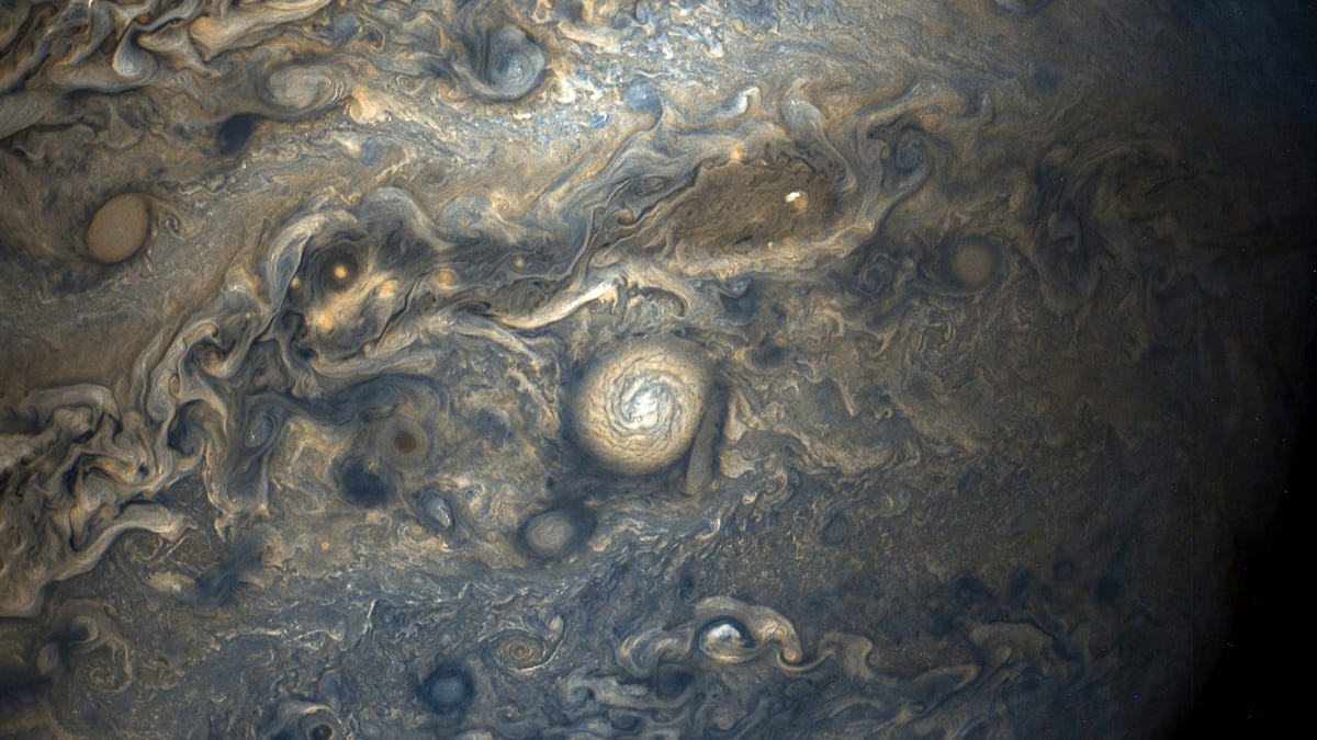 Others dazzle with their detail of the planet's thick cloud bands and powerful storms.
