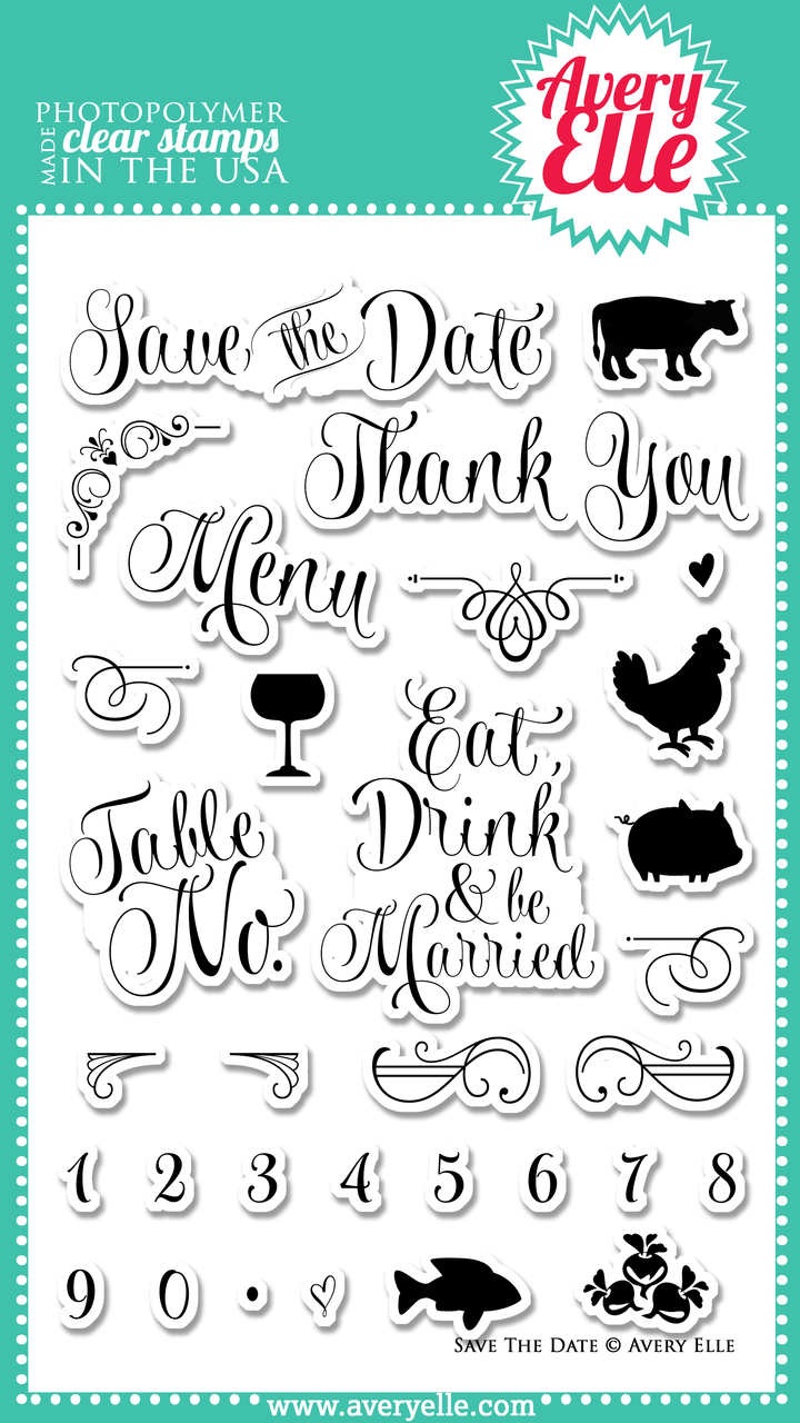 Save The Date Clear Stamps