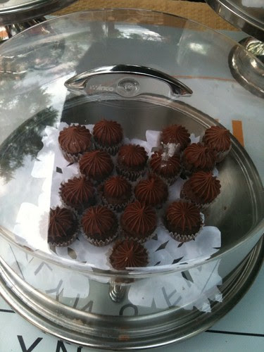 Dark chocolate mini cupcakes, Kumquat Cupcakery