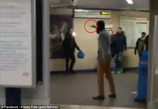 The man was filmed as he allegedly waved his knife circled, before being Tazered by police
