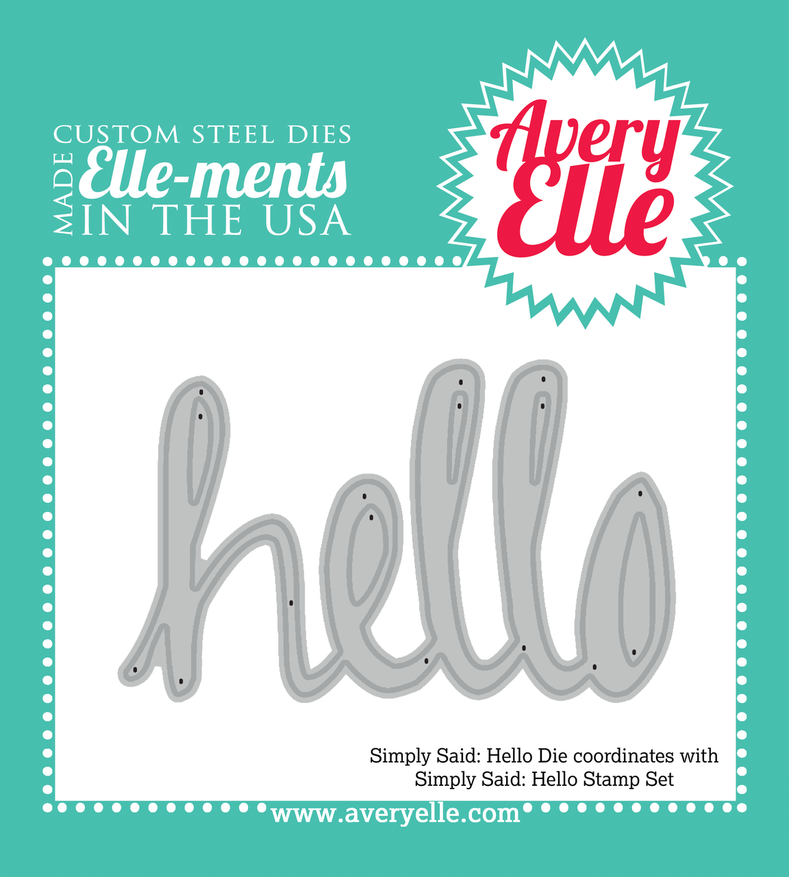 Our Simply Said Hello 4" x 3" clear photopolymer stamp set and coordinating die will be a staple in any crafter’s collection. 