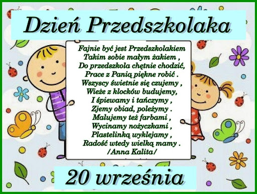 OGÓLNOPOLSKI DZIEŃ PRZEDSZKOLAKA- 20 WRZEŚNIA – Zespół Szkół w Zaczerniu