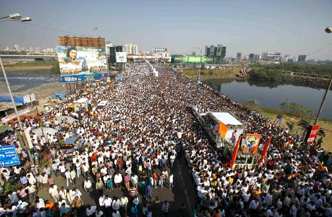 Funeral procession enroute Shivaji Park
