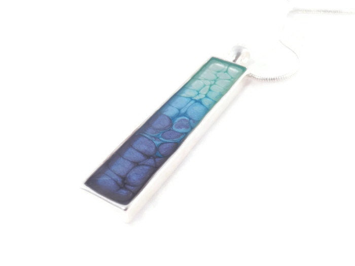 geometric pendant necklace blue pendant necklace art pendant necklace - oBocreations geometric pendant necklace blue pendant necklace art pendant necklace - oBocreations