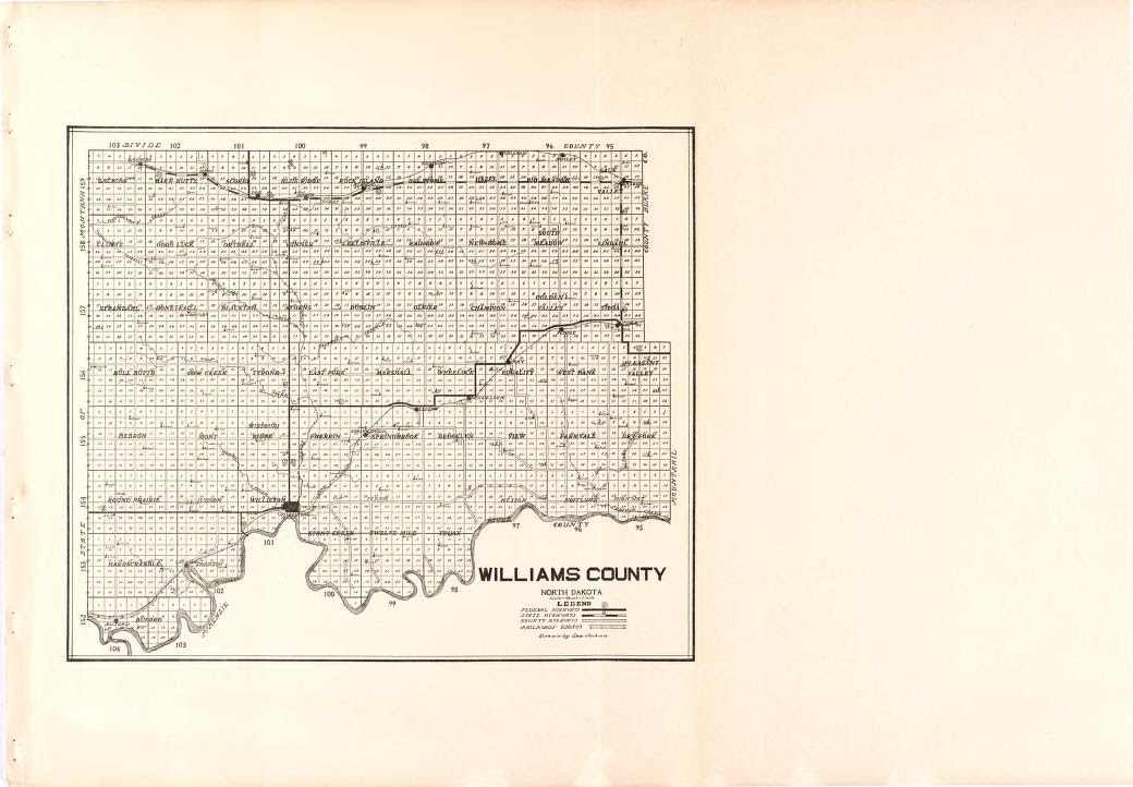 Williams County Nd Map Cities And Towns Map