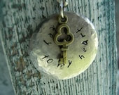 Key To My Heart Handstamped Necklace