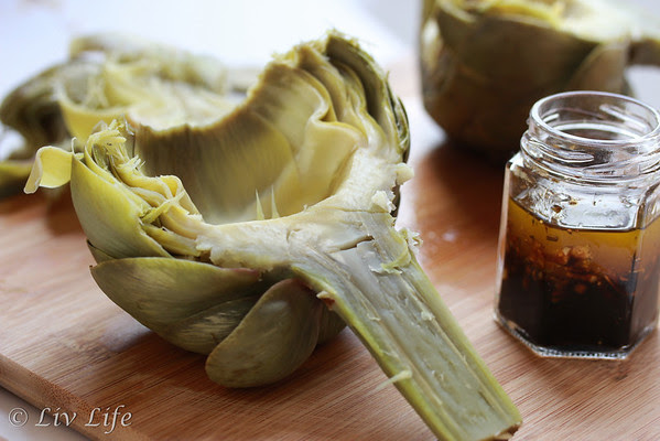 Grilled Artichokes with Balsamic Vinaigrette