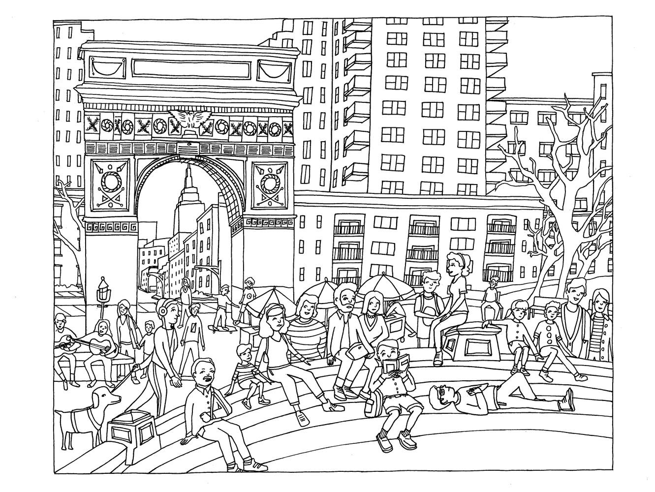 Belle Coloriage New York A Imprimer  Des Milliers de Coloriage