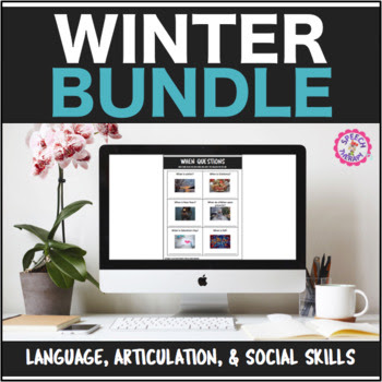 Speech Therapy Winter Bundle: Language, Articulation, & So
