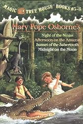 Magic Tree House Boxed Set, Books 5-8: Night of the Ninjas, Afternoon on the Amazon, Sunset of the Sabertooth, and Midnight on the Moon