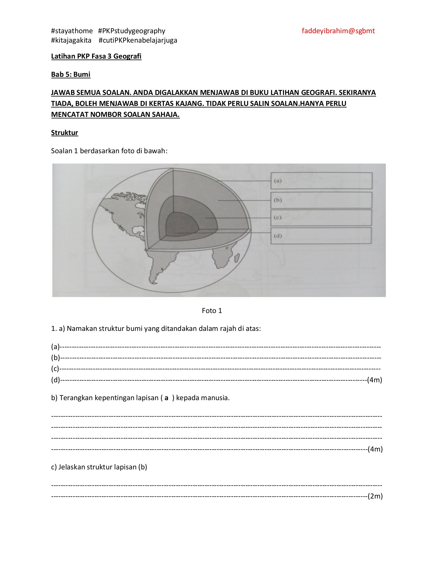 Struktur Bumi Geografi Tingkatan 1 / 2 nota geografi t1, 2 & 3 bentuk