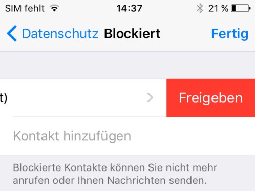 Blockierliste löschen whatsapp Telefonnummern blockieren