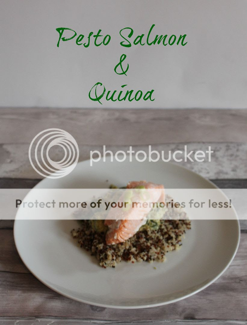 pesto salmon and quinoa