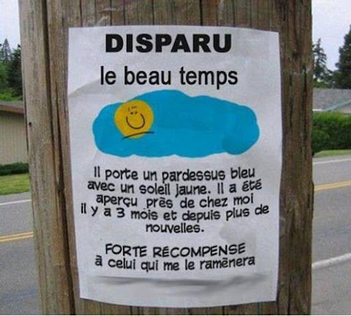 Avis de Recherche : le soleil a disparu ... qui l'a piqué ?!