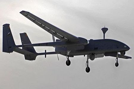 An Israeli long-range Heron drone which is being used in the Horn of Africa nation of Somalia. 17 people were killed in Israeli air attacks on November 24, 2011. by Pan-African News Wire File Photos