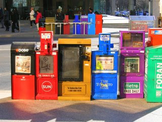 Newspaper vending machines