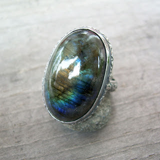labradorite ring