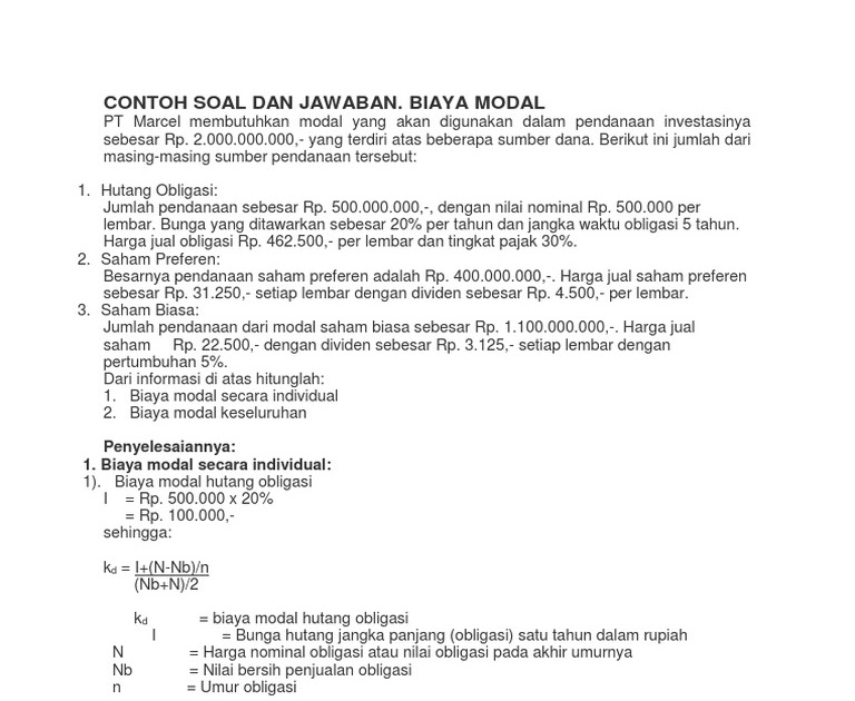 Soal Essay Tentang Obligasi Download File Guru