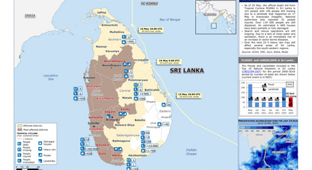ශ්රී ලංකාව ස්වාභාවික විපත්වලින් අධි අවදානම් රටවල් අතරින් ලෝකයෙන්ම හතරවන ස්ථානය දිනා ගනී…