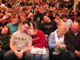 sleeping audience