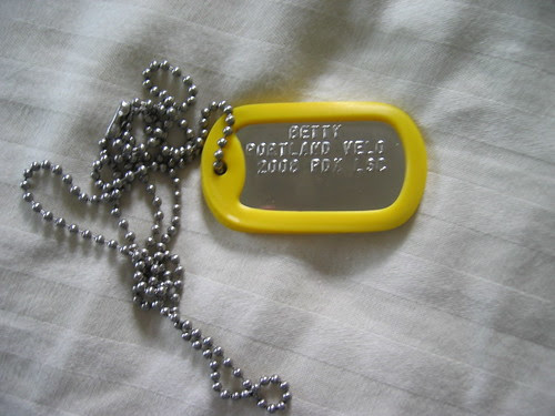Portland Velo Commemorative Dogtag, with call sign