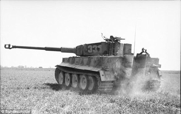 One of the Allies' adversaries was the legendary Tiger I tank (pictured), which had an 88mm main gun and top speed of 28.2mph