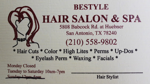 Beauty Salon «Bestyle Hair Salon», reviews and photos, 5808 Babcock Rd, San Antonio, TX 78240, USA