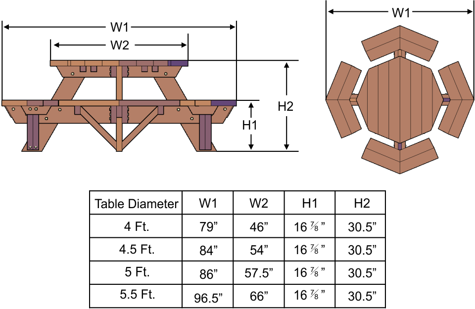 useful-downloadable-octagon-picnic-table-plans-ideas-wood-working
