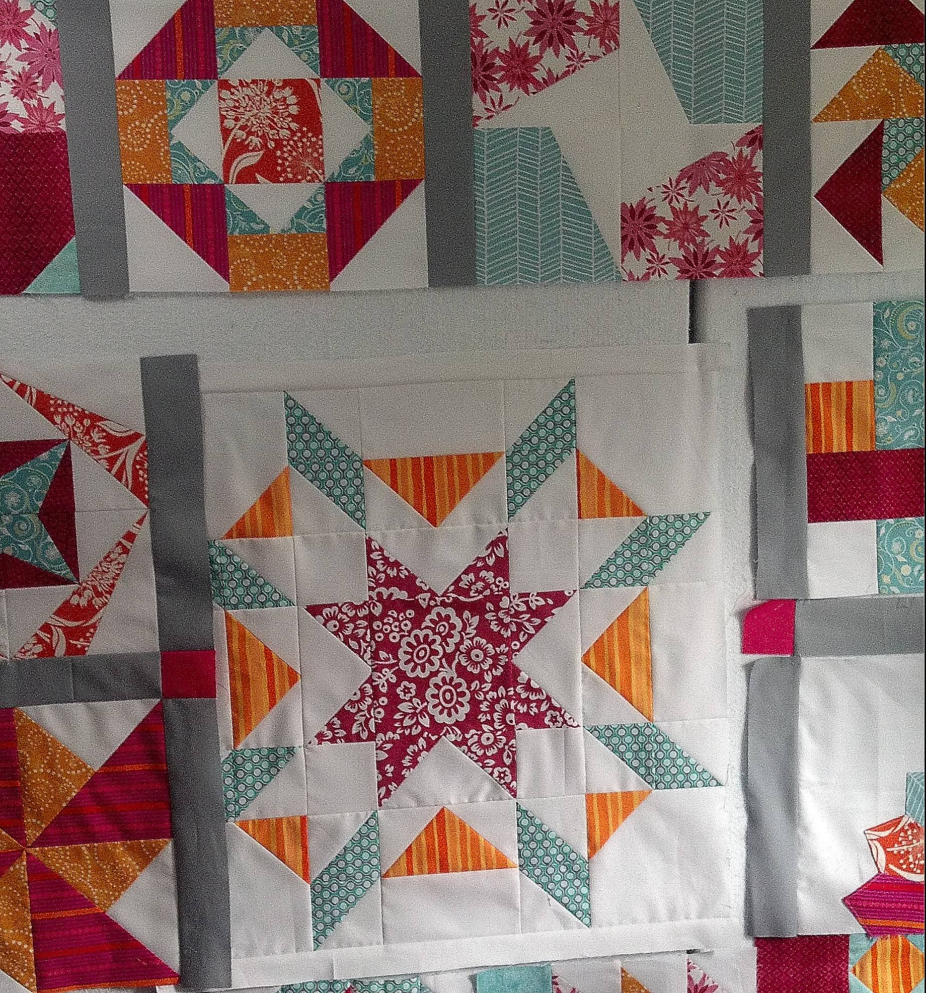 Sew Happy Quilt QAL progress - December 2012
