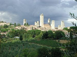 Many towns, such as San Gimignano, were enclos...