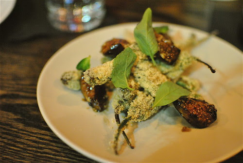 Almond Meal Shishito Peppers