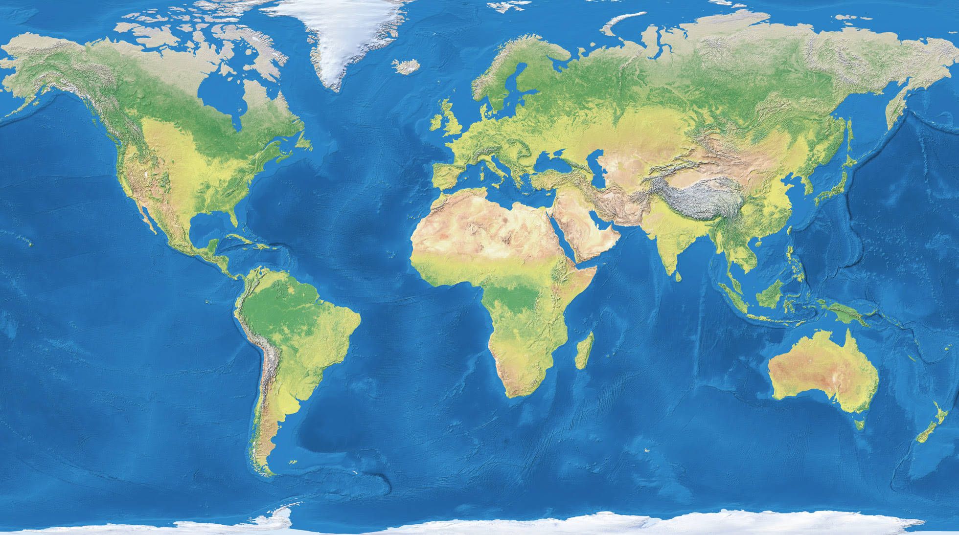 Flat Map Of World World Maps