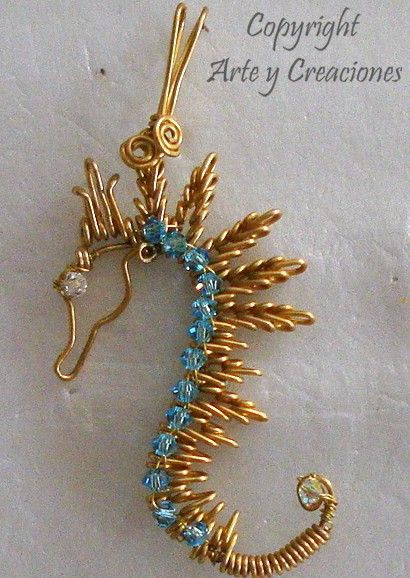 http://www.pinterest.com/pin/58828338857027459/ Beaded Wire Seahorse Tutorial pattern for purchase Spike