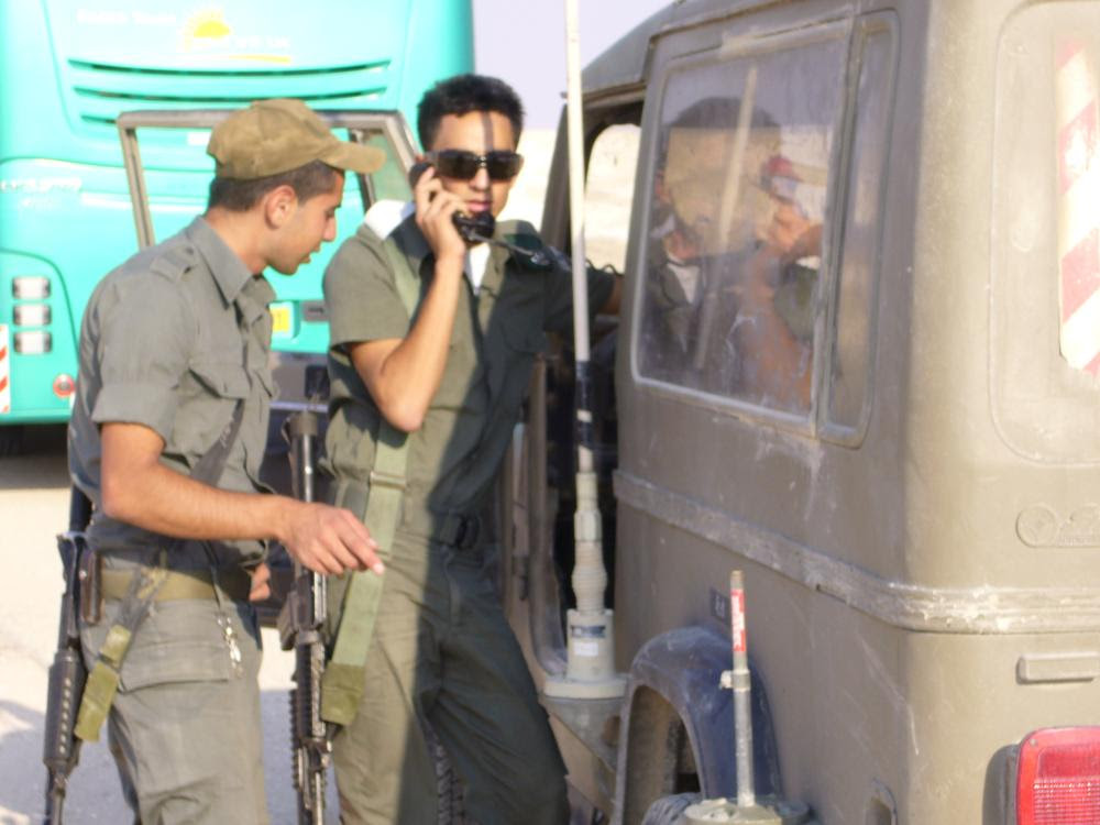 Soldiers, our bus and new directions