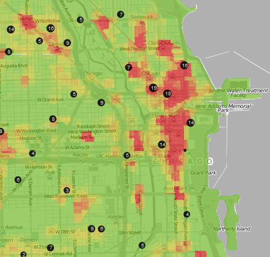 Safe Areas In Chicago Map | World Map Black And White
