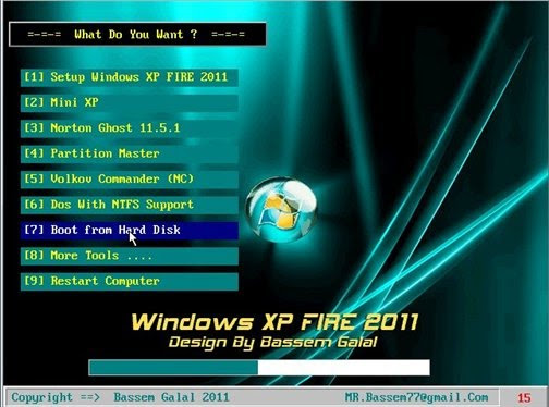 Windows XP Fire Menu