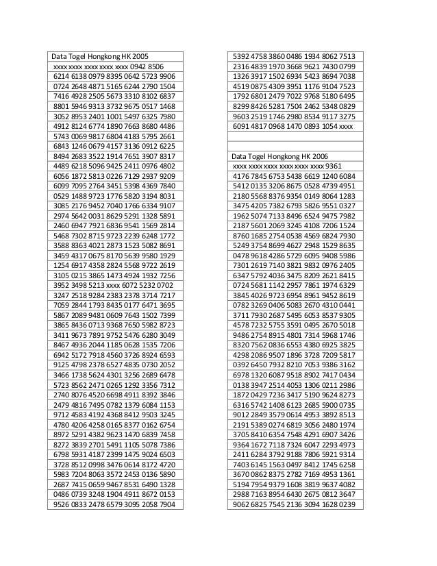 11 Data hk sahabat sahabat4d