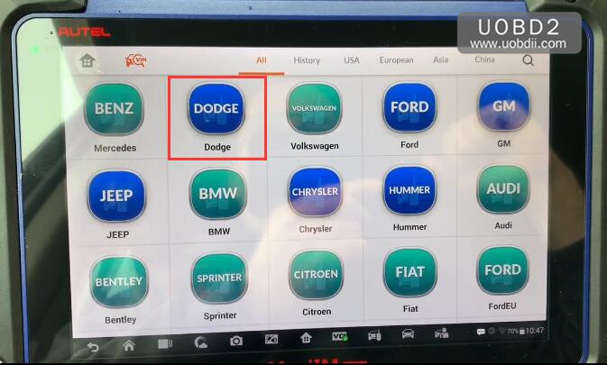 Autel MaxiIM608 leggere il codice PIN per Dodge di Smart Key (1)