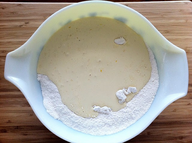 Wet Ingredients Added to Dry
