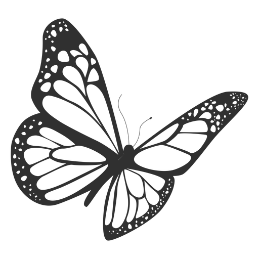 Butterfly Outline Side View - Butterfly Mania
