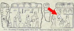 Ανάγλυφο στο ιερό του Ήλιου (Ne-user-re, Abu Ghorab)Αίγυπτος 2400 π.Χ. Πηγή: Eva Crane.The world History of Beekeeping and honey hunding